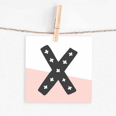 Letter card "X"