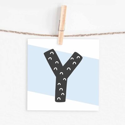 Tarjeta de letra "Y"