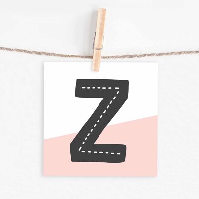 Letter card "Z"