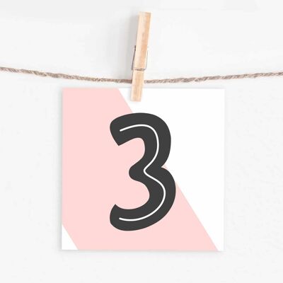 Lettercard „3“