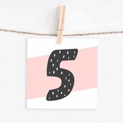 Lettercard „5“