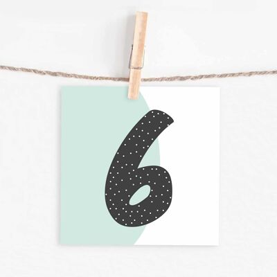 Lettercard „6“