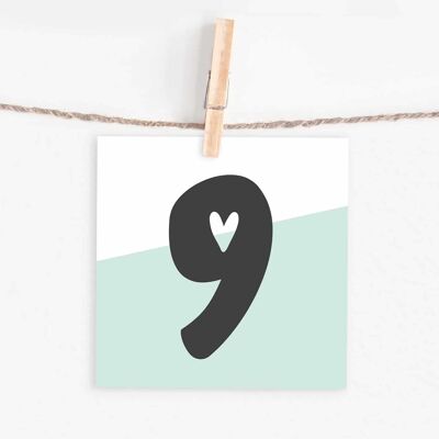 Carte-lettre "9"