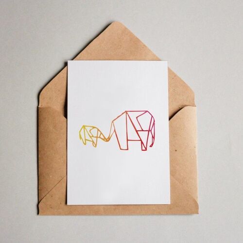 Postkarte Elefant
