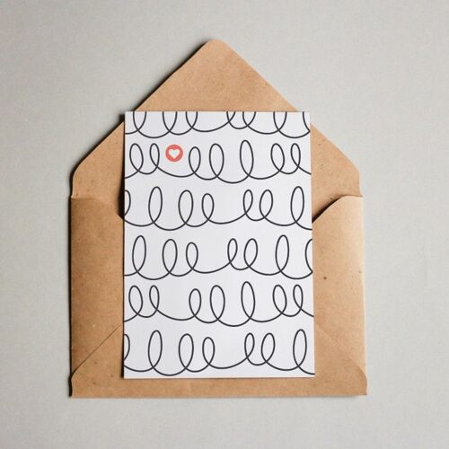 Postkarte Muster #002 „Schleifen“