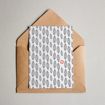 Postkarte Muster #007 „Blätter“