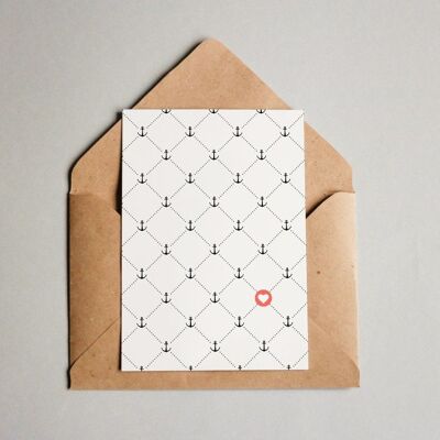 Postkarte Muster #012 „Anker“