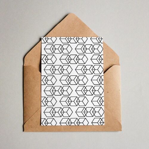 Postkarte Muster #065 „Boxes“