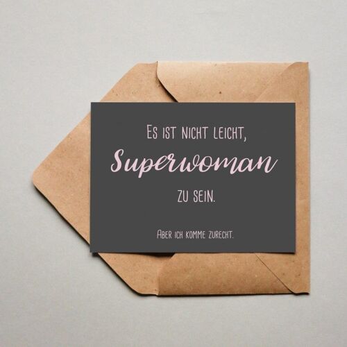 Postkarte Superwoman
