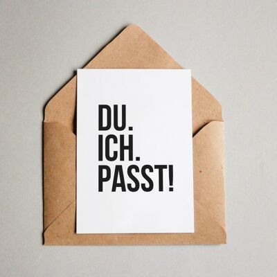 Postkarte Du.Ich.Passt!