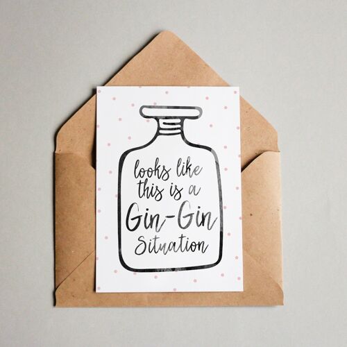 Postkarte Gin-Gin Situation