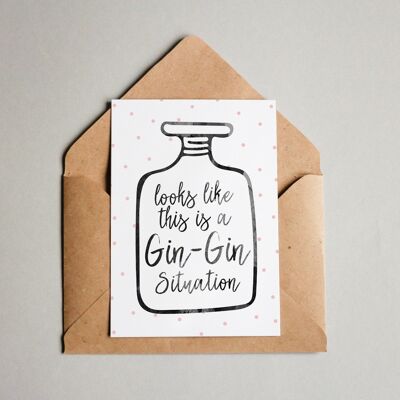 Carte postale gin gin situation