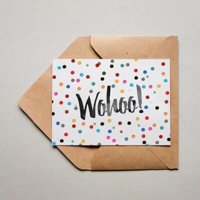 Postcard Polka Dot Wohoo!