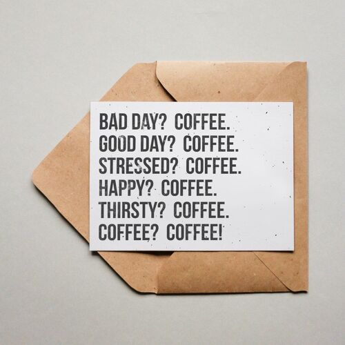 Postkarte Coffee