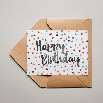 Cartolina Dots Buon Compleanno #1