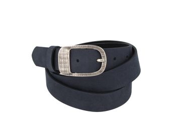 Ceinture Femme Cuir Bleu Apollon 1