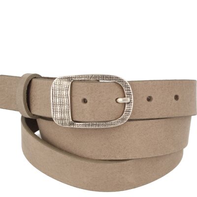 Belt Woman Leather Taupe Apollo