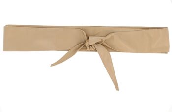 Ceinture à nouer pour femme, cuir nappa naturel 1