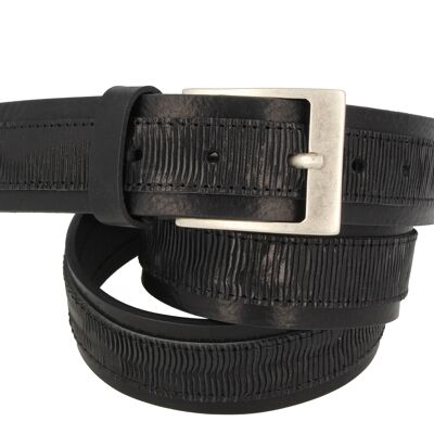 Belt Leather Man Unisex Missouri Futuro Bottalato Black