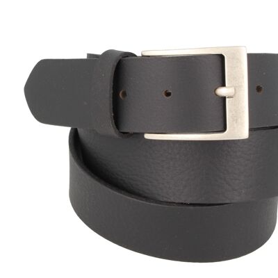 Belt men buffalo leather black