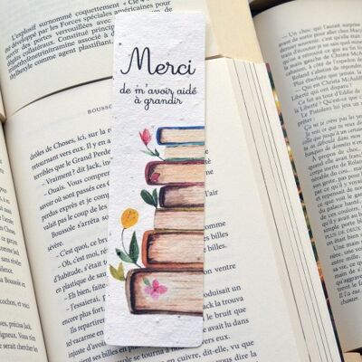 Plantable bookmark Thank you for helping me grow Books