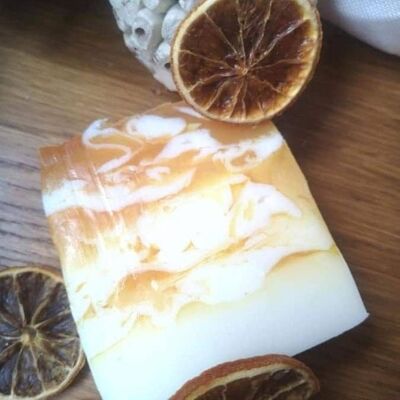 Pain de Savon Artisanal Huile Essentielle d'Orange Douce & Beurre de Karité