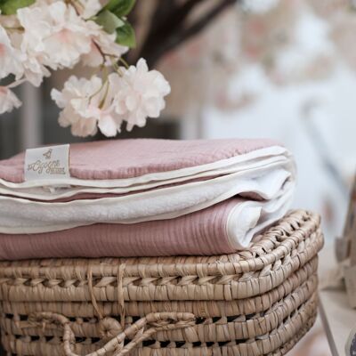 Couverture vieux rose