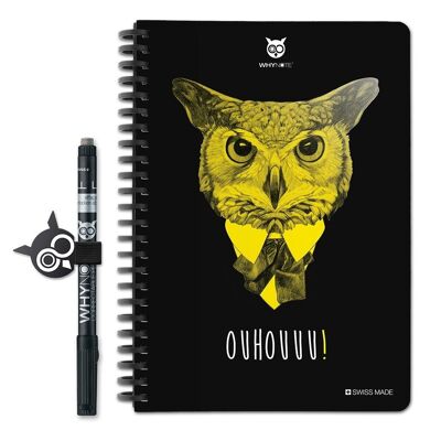 Bloc-note réutilisable - A5 - Owl