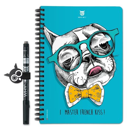 Bloc-note réutilisable - A5 - French Bulldog