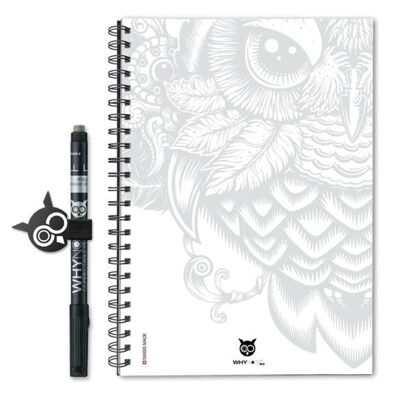 Bloc-note réutilisable - ECO - A5 - Owl Grey