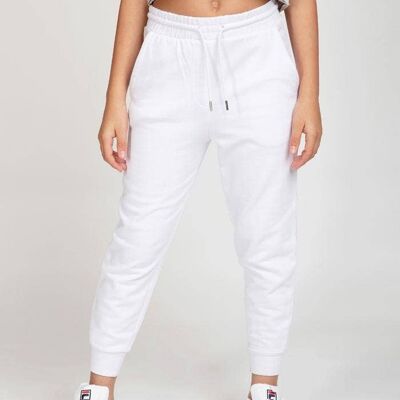 Girls White Basic Joggers