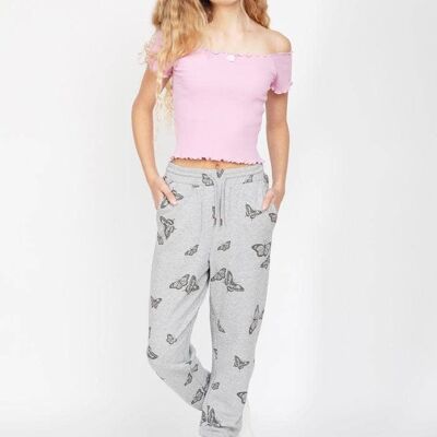 Grey Butterfly Joggers