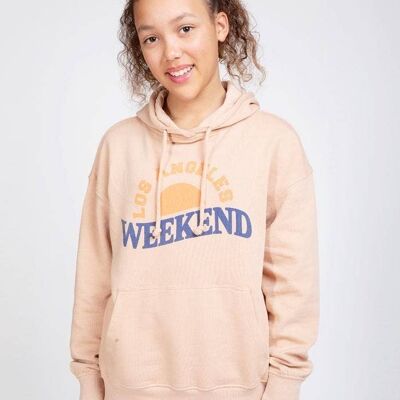 Girls Taupe Los Angeles Hoodie