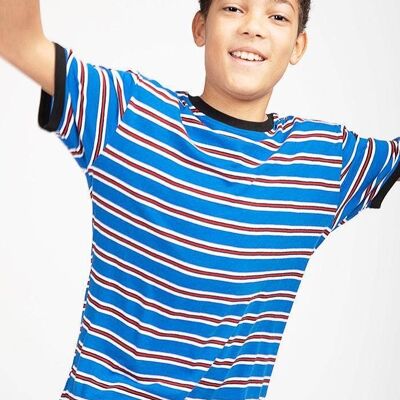 Boys Jamie Blue Stripe T-shirt