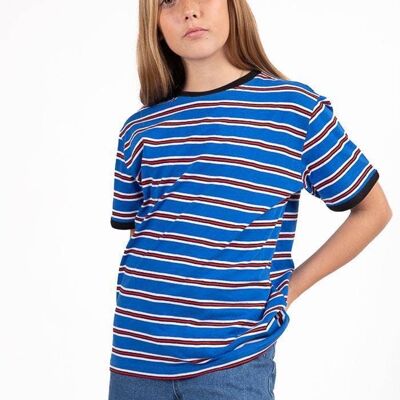 Girls Jamie Blue Stripe T-shirt