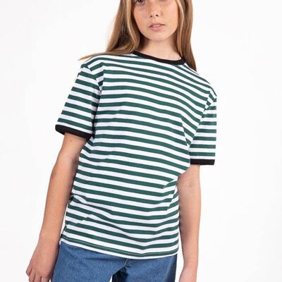 Girls Jamie Green Stripe T-shirt