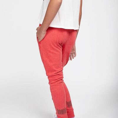 Girls Red Barcode Joggers