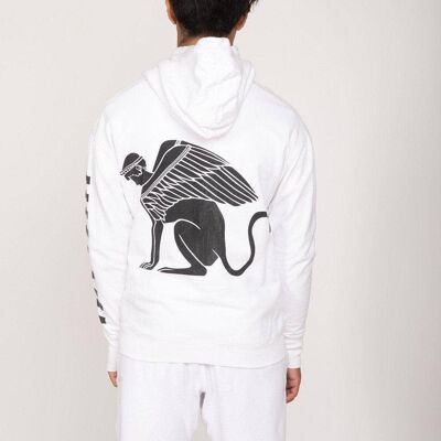 Boys White Sphinx Graphic Hoodie