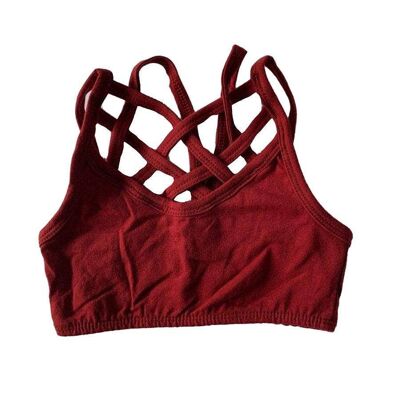 Seamless Sports Bra Burgundy