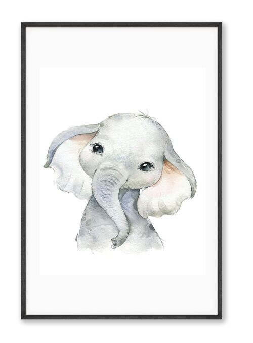 Illustration d'art - Aquarelle Eléphant