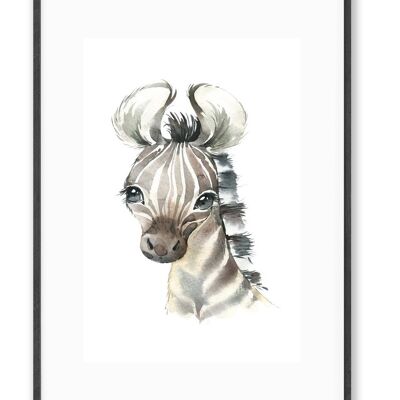 Art Illustration - Watercolor Zebra