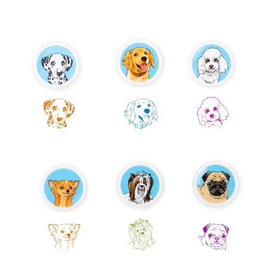 SELF-COLORING DOG BREED STAMP