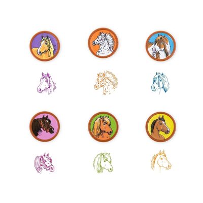 SELF-COLORING HORSE BREED STAMP