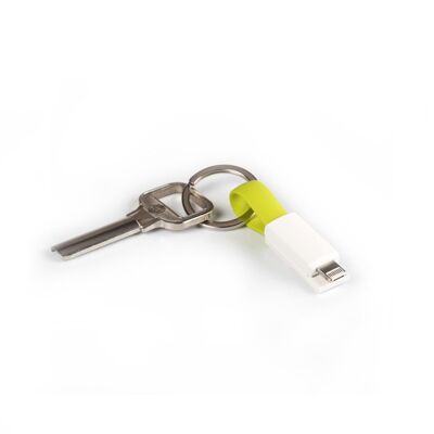 2 IN 1 GREEN KEYCHAIN CABLE