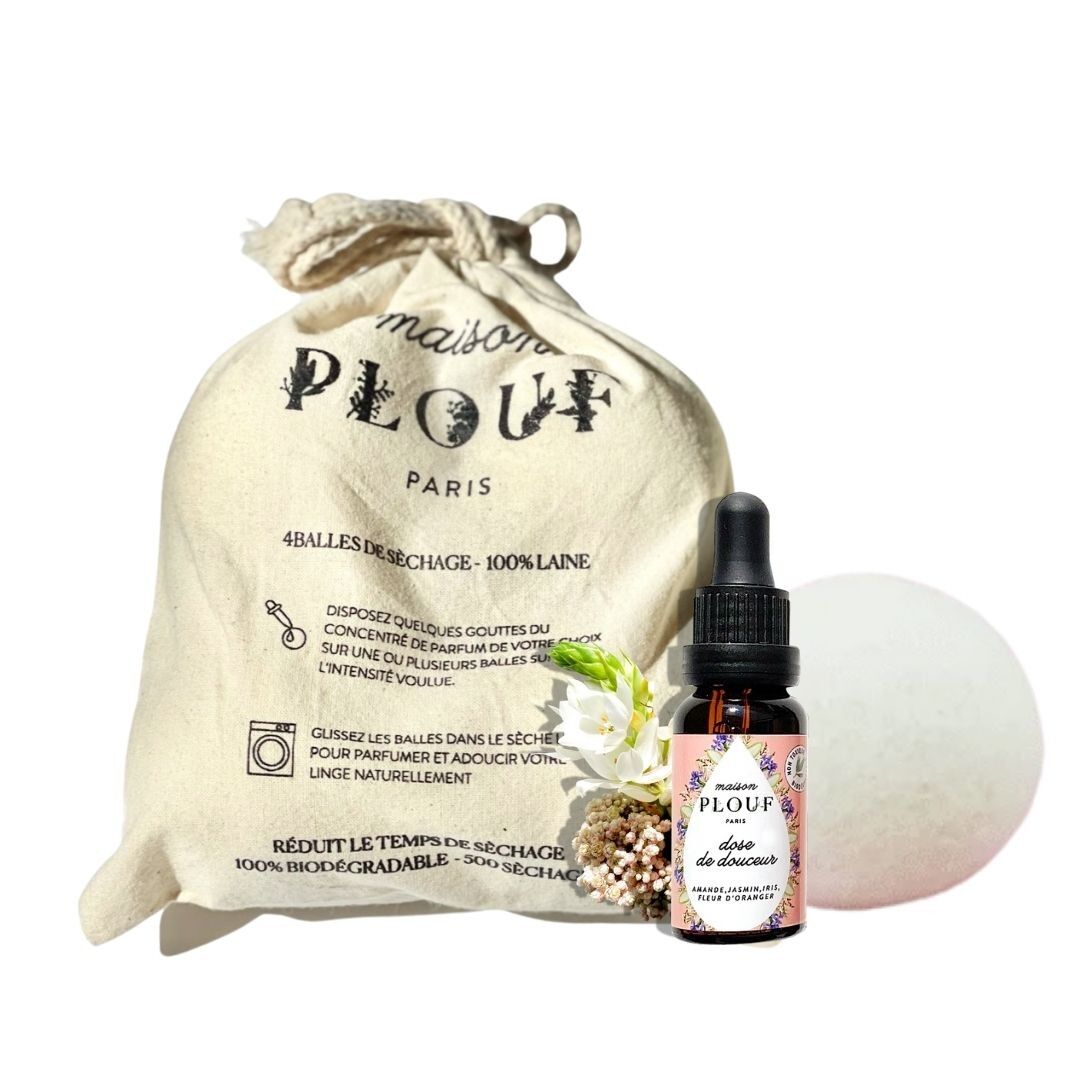 Kit palline asciuganti + 1 profumo delicato per tessuti