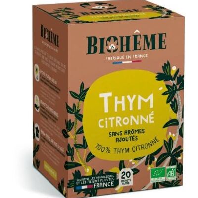 Organic lemon thyme herbal tea - 20 fresh infusettes