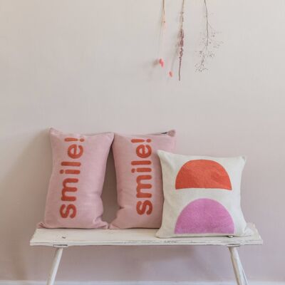 Housse de coussin Smile Rose, dos 23.ème mars