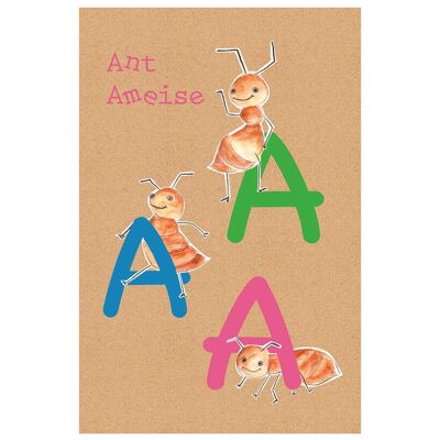 Papier peint - ABC Animal A - Format : 30 x 40 cm