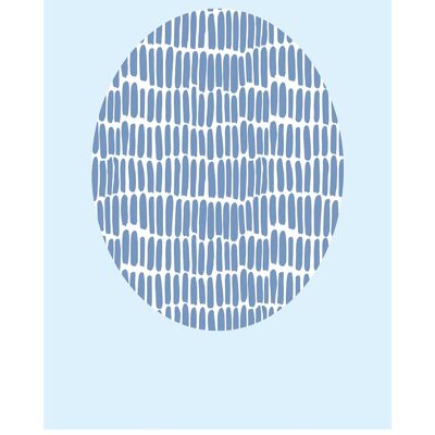 Wandbild - Shelly Patterns Blue - Größe: 50 x 70 cm