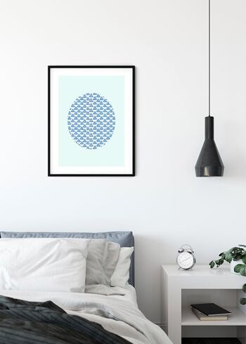 Papier Peint - Shelly Patterns Aqua - Dimensions : 40 x 50 cm 3